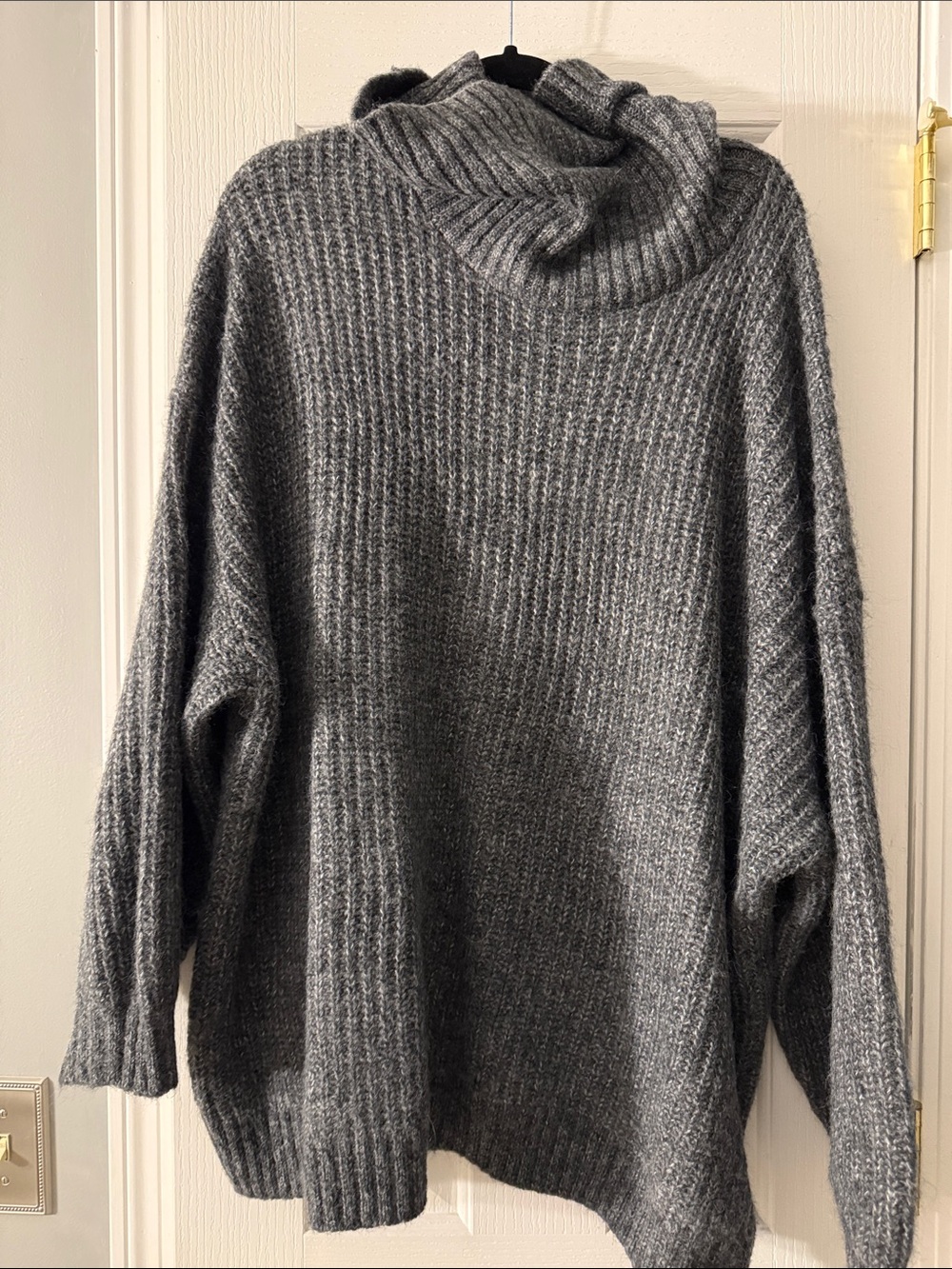 Women's Gray Turtleneck Sweater